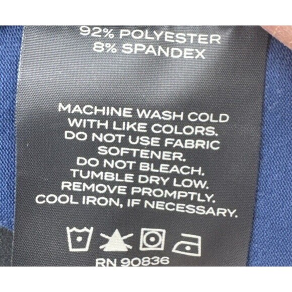 MERCER+METTLE Women's BLUE Stretch Moisture Wick Jersey Polo Sz M - Picture 7 of 9